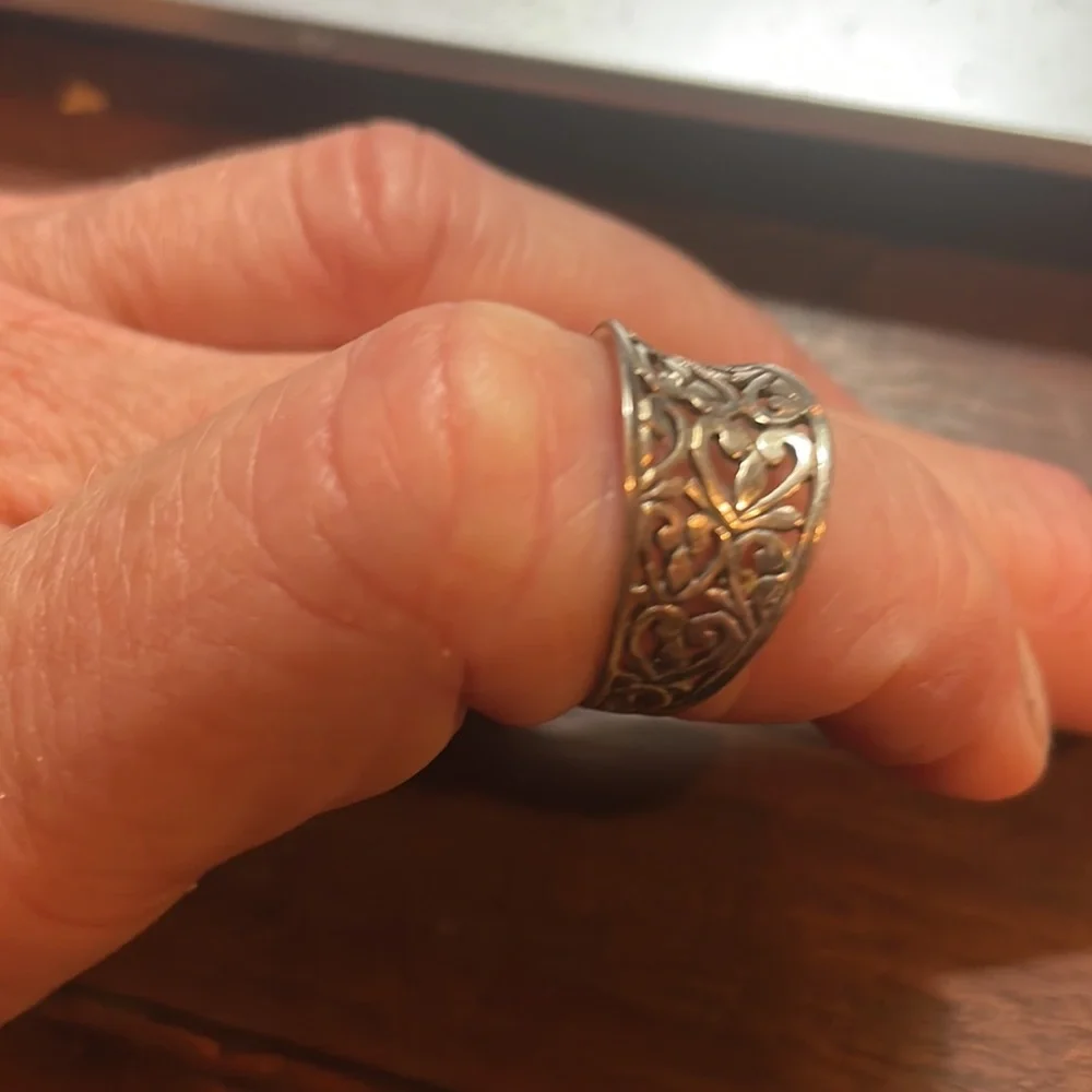 Vintage Sterling heart ring